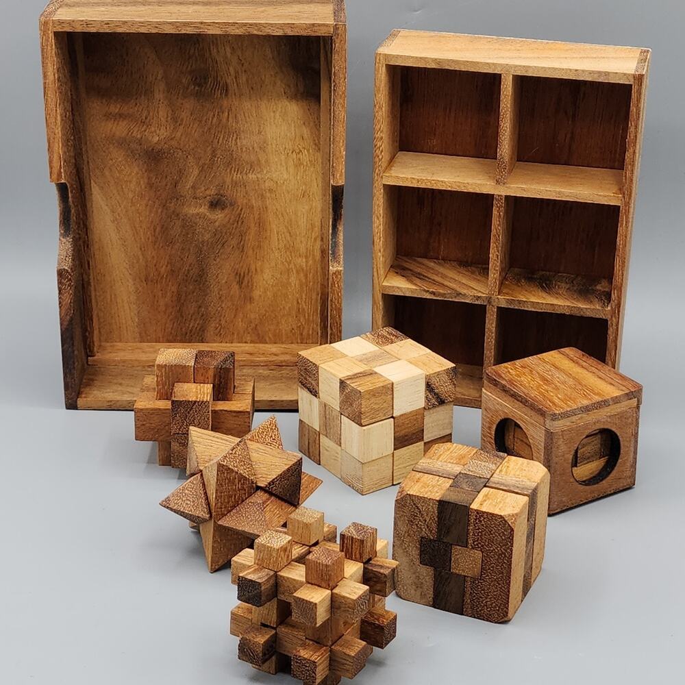 Puzzle Wooden Coffee Table Puzzle Hand Crafted From Thailand